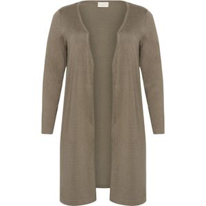 KAFFE CURVE Gebreid vest 'KCfarsia'  donkerbeige