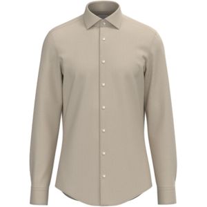 Seidensticker - Flanellen Overhemd - Zwart - Shaped 1/1 Kentkraag