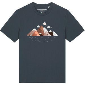 Watapparel Shirt ' Mountains & Moon '  antraciet / gemengde kleuren