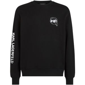 Karl Lagerfeld Sweatshirt 'Ikon'  zwart / wit