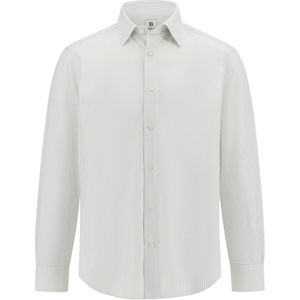 Boggi Milano Overhemd  lichtgrijs / wit