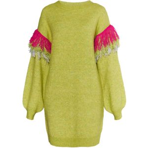 IZIA Trui  lichtgrijs / riet / pink