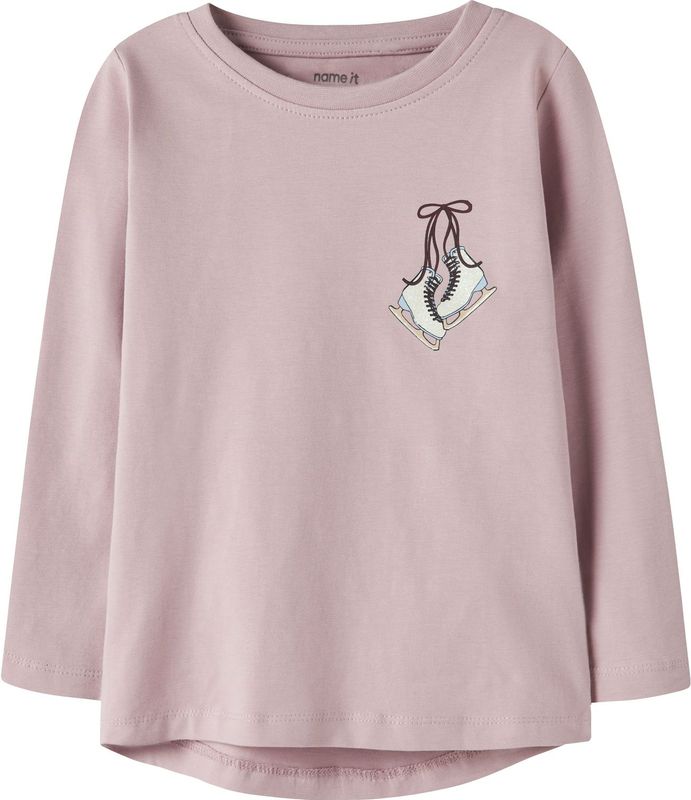 NAME IT Shirt 'NMFVIX'  beige / lichtblauw / chocoladebruin / mauve