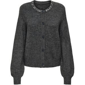 ONLY Gebreid vest 'ONLElsa'  donkergrijs