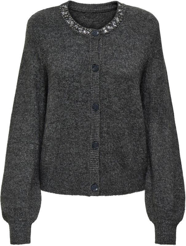 ONLY Gebreid vest 'ONLElsa'  donkergrijs