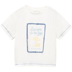 MANGO KIDS Shirt 'ESCAPE'  blauw / lichtblauw / pasteelgeel / offwhite