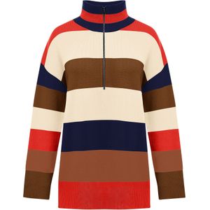 Imily Bela Trui  beige / marine / donkerblauw / rood