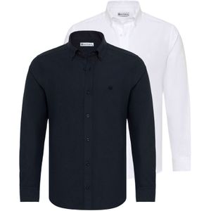 Dandalo Overhemd  navy / wit