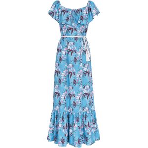 Influencer Jurk  hemelsblauw / pink / wit