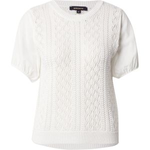 More & More - Gebreid Damesshirt - Katoenmix - Ronde Hals - Regular Fit