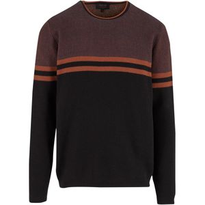 INDICODE JEANS Trui 'Jaluf'  cognac / bruin gemêleerd / zwart