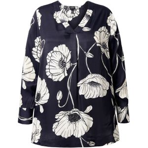 Ulla Popken Blouse  zwart / wit