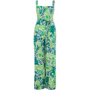 Threadbare Jumpsuit 'Lemony'  hemelsblauw / lichtgroen / wit