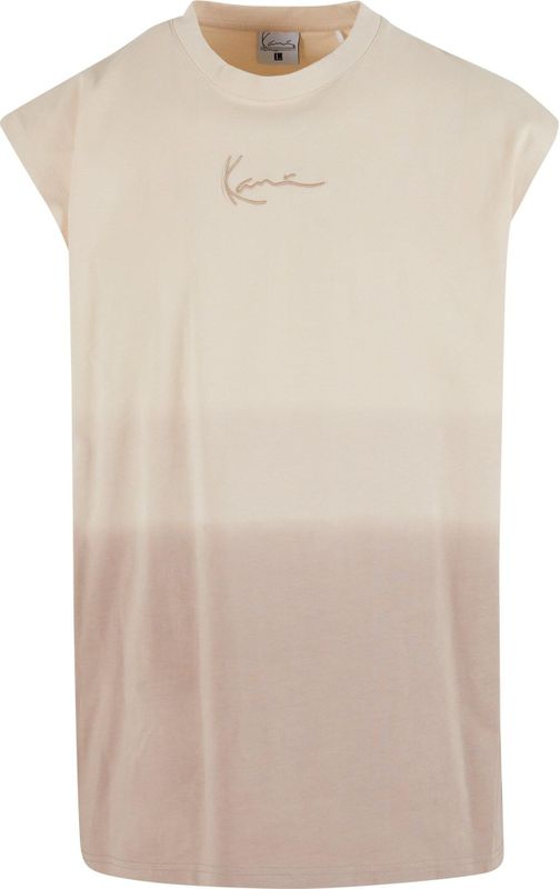 Karl Kani - Shirt - Crème / Donkerbeige - Kwartmouw - Normale Pasvorm