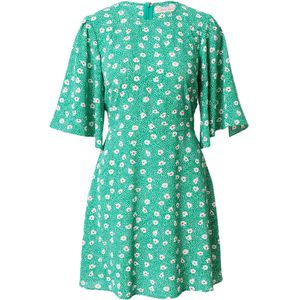 Traffic People Jurk 'Misty'  groen / koraal / zwart / wit