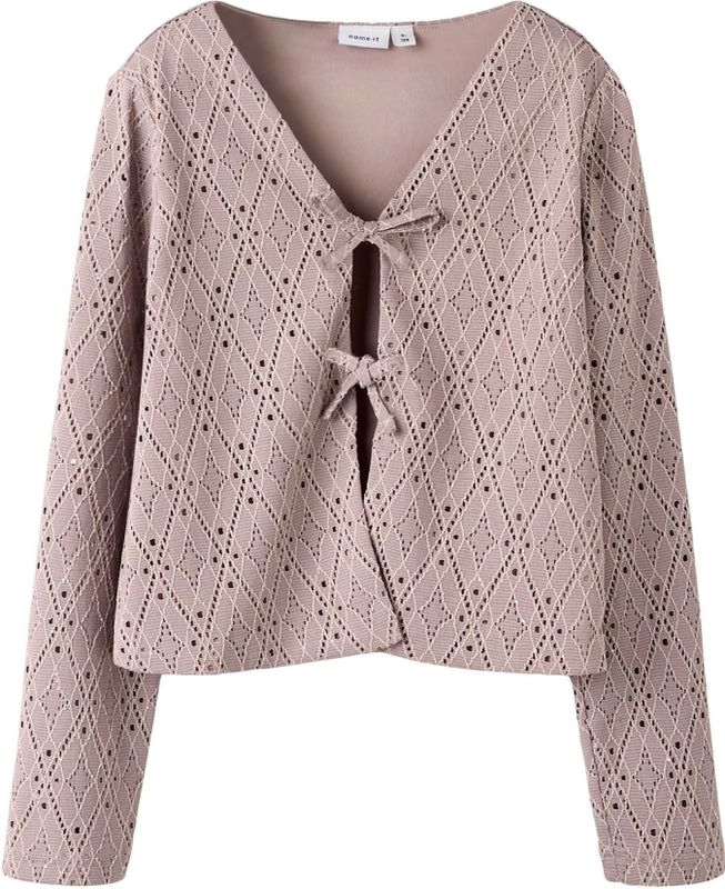 Top - Jacquard - V-hals - Lange Mouwen - Regular Fit