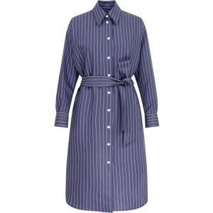 Donkerblauw - Blouse - Lange Mouwen - Oversized - 89% Viscose, 11% Polyester