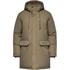 Ombre Winterjas 'OM-JAPJ-0313'  olijfgroen