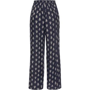 Blauw Gedessineerde Harembroek - All-Over Print - Hoog - Met Zakken