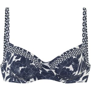 Look - Beugelbikini - Marine Gedessineerd - Recycling-Polyamide