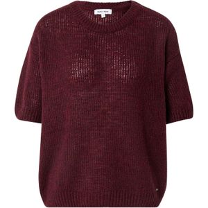 MORE & MORE - Trui - Wijnrood - Knitwear - Ronde Hals - Losse Pasvorm