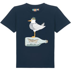 watabout.kids Shirt 'Möwe mit Hut'  navy / gemengde kleuren