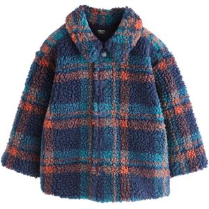 Next Fleece jas  navy / lichtblauw / oranje