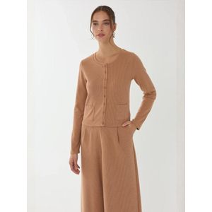 Hiccup Gebreid vest  lichtbruin