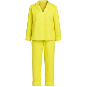 For You Moda Pyjama  lichtgeel / wit