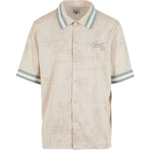 Karl Kani Overhemd 'Varsity Paisley'  sand / duifblauw / wit