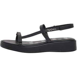 Pepe Jeans - PLS90677 Haru Mix - Leren Sandalen - Zwart - 3 tot 5 cm