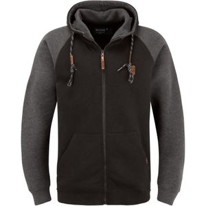 INDICODE JEANS Sweatvest 'Terence'  antraciet / zwart