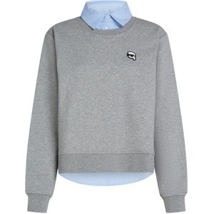 Karl Lagerfeld Sweatshirt 'Ikon'  lichtblauw / grijs