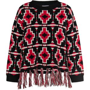 IZIA Trui 'Hoona'  rood / zwart / wit