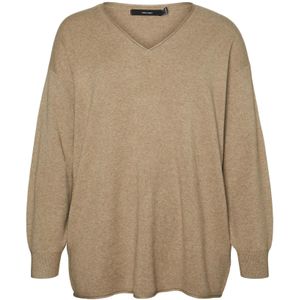 Vero Moda Curve Trui 'VMCGOLD'  donkerbeige