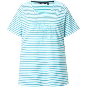 Ulla Popken Shirt  aqua / wit