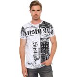 Rusty Neal - T-shirt - American-Skull Westside Gang Banger-print - Normale Pasvorm - 100% Katoen