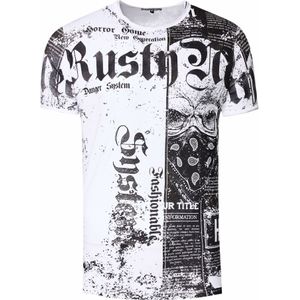 Rusty Neal - T-shirt - American-Skull Westside Gang Banger-print - Normale Pasvorm - 100% Katoen