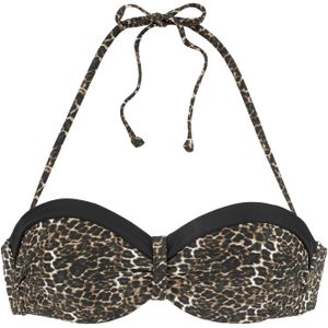 LASCANA Bikinitop  beige / bruin / zwart