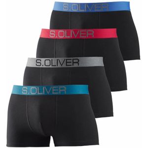 Boxershorts - Zwart/Turquoise/Zwart/Grijs/Zwart/Rood/Zwart/Blauw - Nauwsluitend - Logoband