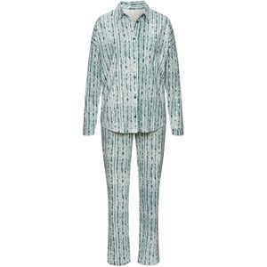 VIVANCE Pyjama  cyaan blauw / wit