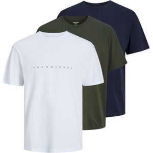 JACK & JONES Shirt 'JJESTAR'  navy / spar / zwart / wit