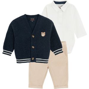 Cool Club Set  beige / donkerblauw / wit
