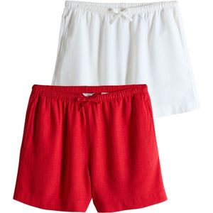 The Set Broek  rood / wit