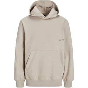 JACK & JONES Sweatshirt 'JCOIDUN'  greige / rood / zwart