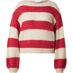 VILA Trui 'VICHOCA'  crème / bloedrood