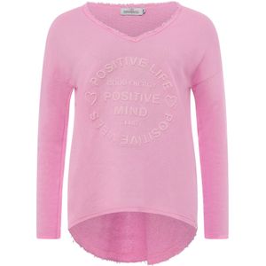 Zwillingsherz Sweatshirt 'Positive Mind'  rosa