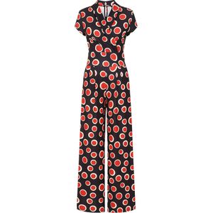 HotSquash Jumpsuit  ecru / rood / zwart