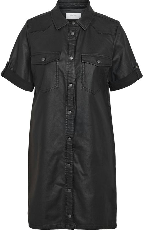 Tuniekjurk - Zwart - 77% Viscose 20% Nylon - Korte Mouwen