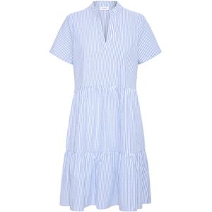 SAINT TROPEZ - Elmiko - Tuniekjurk - Lichtblauw/Wit - A-lijn